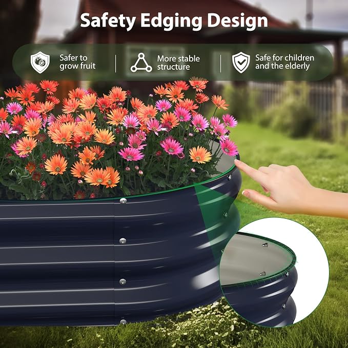 Raised Garden Bed Kit, Large Metal Raised Beds - Image 2