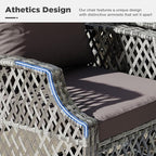 HOMREST 7 Piece Patio Furniture Set, Wicker Outdoor Conversation Set - Image 4