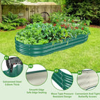Oval Galvanized Planter Box, Metal Raised Garden Bed - Image 3