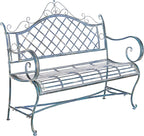 Safavieh PAT5017C Outdoor Collection Abner Antique Blue Wrought Iron 46-inch - Image 8