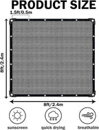 Sun Shade Cloth with Grommets, 90% UV Protection Shade Fabric, Pergola Shade - Image 2