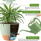2 Pack 10 inch Plant Pots, Plastic Self Watering Planters - Image 3