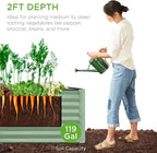 Best Choice Products 4x2x2ft Outdoor Metal Raised Garden Bed, Deep Root Planter - Image 2