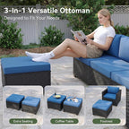 Aoxun Patio Furniture Set with Fire Pit Table, 6 Piece Outdoor Furniture Set - Image 4