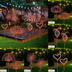 Solar Garden Lights Outdoor Waterproof, 2 Pack 120 LED Solar Firework Lights - Image 4