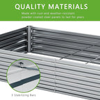 12x4x1FT Galvanized Raised Garden Bed Kit, Vegetable Boxes-Rectangle Metal - Image 4