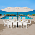 SERWALL Outdoor Dining Chairs Set of 4, All-Weather HDPE Patio Chair - Image 8