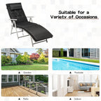 Giantex Chaise Lounge Chair for Outside, Pool Folding Reclining Beach Chair - Image 8