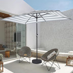 JEAREY 6.5x10 ft Rectangular Patio Umbrellas Rectangle Outdoor Umbrella - Image 8
