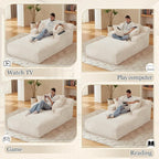 80 Inch Chaise Lounge Chair Indoor, Oversized Corduroy Upholstered Boneless - Image 5