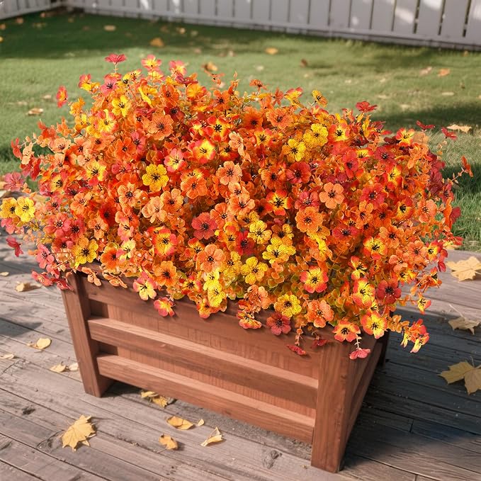 Artificial Fall Flowers for Decoration Fake Flowers Outdoor Artificial Plants by ZFProcessArtificialFlowers