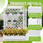 Raised Garden Bed with Trellis for Climbing Plants, 43.43" L x 18.27" W x - Image 6