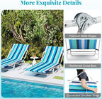 GYMAX Tanning Chair, 330lbs Capacity & Shoulder Strap, Portable Layout - Image 7