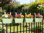 Balcony Hanging Planters Flower Pots, Fence Pot Hanging Plant Holders - Image 2