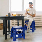 Delxo Folding Step Stool, 13 inch Non-Slip Foldable Stools - Image 5