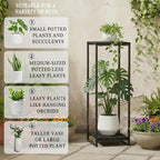34" Tall Plant Stand Indoor, 2-Tier Modern Plant Shelf, Corner Flower Pot - Image 4