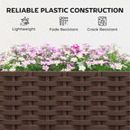 Outsunny Planter Box with Trellis, Self Watering Raised Garden Bed with - Image 6