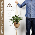 Shappy 2 Pack Jute Crochet Long Plant Hanger - Image 2
