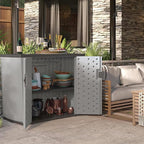Suncast 130-Gallon Backyard Oasis Basic Unit Lockable Outdoor Storage Cabinet - Image 9