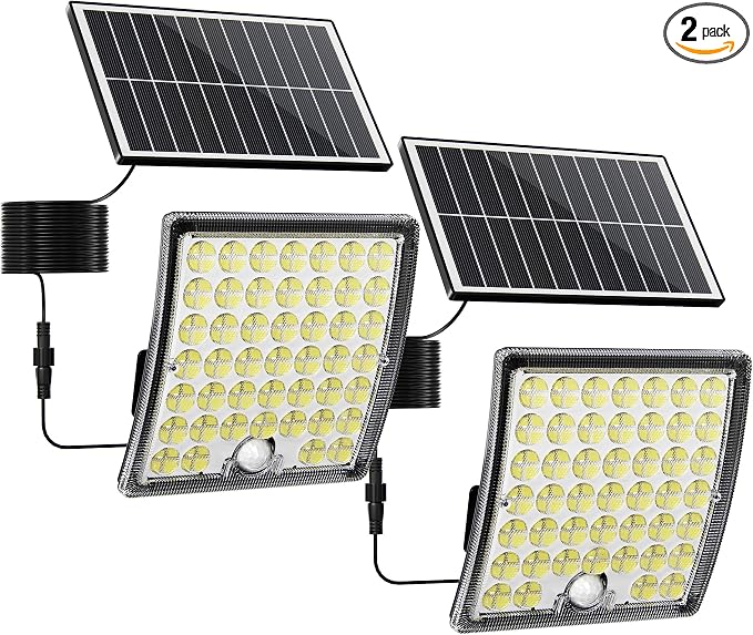 JACKYLED Solar Lights Outdoor Waterproof, Motion Sensor Security Flood Lights by JACKYLED