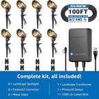 SUNVIE All-in-One Low Voltage Landscape Lighting Kit, 6W Landscape Lights Wired - Image 7
