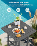 SERWALL 5 Pieces Outdoor Patio Bar Set, Tall Adirondack Bar Chair and Table Set - Image 2