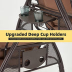 HOMREST 3 Person Outdoor Porch Swing - Image 5
