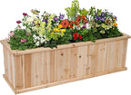 Shine Company Premium Cedar Raised Garden Bed, Planter Box by ShineCompany
