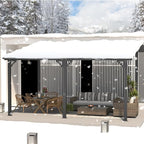 AECOJOY 14' x 10' Gazebo for Patio, Hard Top Lean to Gazebo Pergola - Image 3