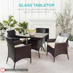 Best Choice Products 5-Piece Indoor Outdoor Wicker Dining Set Furniture - Image 3