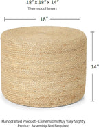 REDEARTH · Cylindrical Pouf Foot Stool Ottoman - Image 3
