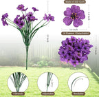 24 Purple Bundles Artificial Flowers - Image 2