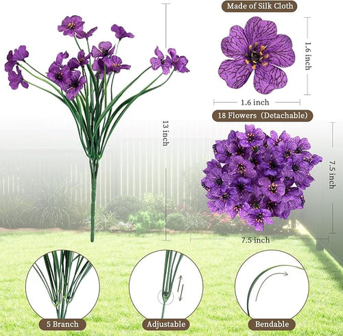 24 Purple Bundles Artificial Flowers - Image 2