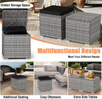 RELAX4LIFE Wicker Outdoor Storage Ottoman - Image 5