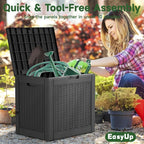 EasyUp 30 Gallon Resin Deck Box, Patio Outdoor Deck Box - Image 6
