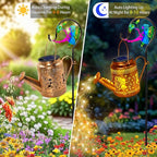 Solar Lanterns Outdoor Waterproof, Metal Watering Can Garden Decor, Fairy - Image 6