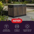 Keter Signature Everwood 50 Gallon Resin Deck Box - Image 7