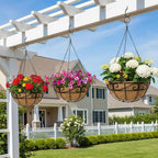 Outdoor Metal Hanging Planters Basket Hanging Baskets - Image 8
