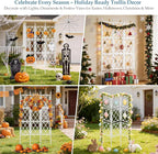 5.25FT Garden Trellis for Climbing Plants Outdoor, Metal Wall Trellis Climbing - Image 8