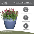 Classic Home and Garden Corinthian Round Planter, Desert Tan - Image 4