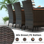 Tangkula 11 Pieces Rattan Outdoor Dining Set - Image 4