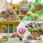 ZeeDix 2 Pack 20 Inch Large Hanging Baskets - Image 2