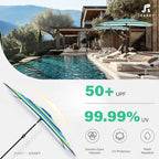JEAREY 6.5x10 ft Rectangular Patio Umbrellas Rectangle Outdoor Umbrella - Image 5