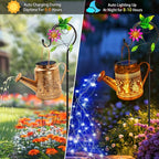 Solar Lanterns Outdoor Waterproof, Hummingbird Watering Can Garden Decor - Image 7