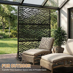 VINGLI Privacy Fence Panels, 72H’’ x 47W’’ Metal Privacy Screen Freestanding - Image 9