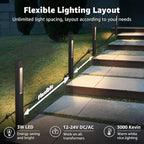 SUNVIE All-In-One LED Low Voltage Landscape Lighting Kit, 3000K Waterproof - Image 2