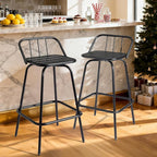 VINGLI 2 PCS Outdoor Swivel Bar Stools, 30 Inch Metal Barstools - Image 7