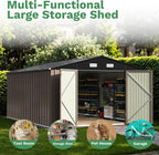 Patiowell 10x14 FT Outdoor Storage Shed, Large Metal Garden Shed - Image 5