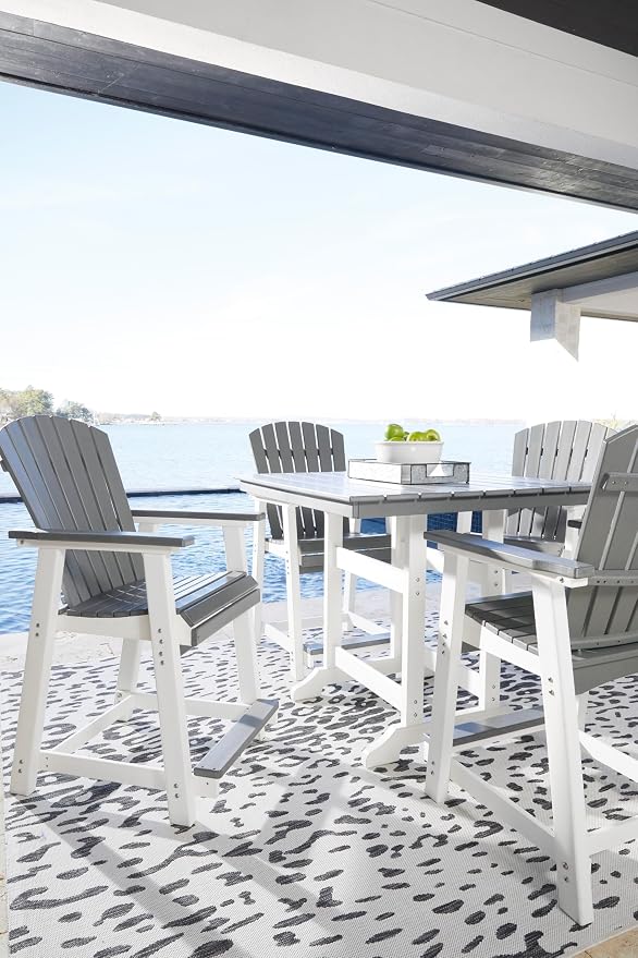 Signature Design by Ashley Outdoor Transville HDPE Patio Barstool - Image 16