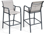 Crestlive Outdoor Bar Stools Set of 2, 500 lb Capacity Metal Patio Bar Chairs by CrestliveProducts
